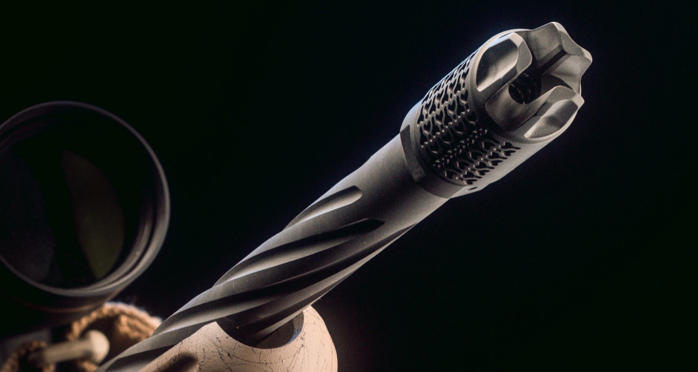 Macro Photo of a Precision Armament EFAB&reg; on the end of a rifle